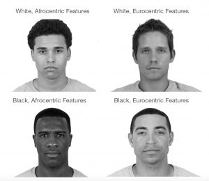 Examples of Black and White men with both stereotypical and non-stereotypical facial features. Images from The Chicago Face Database